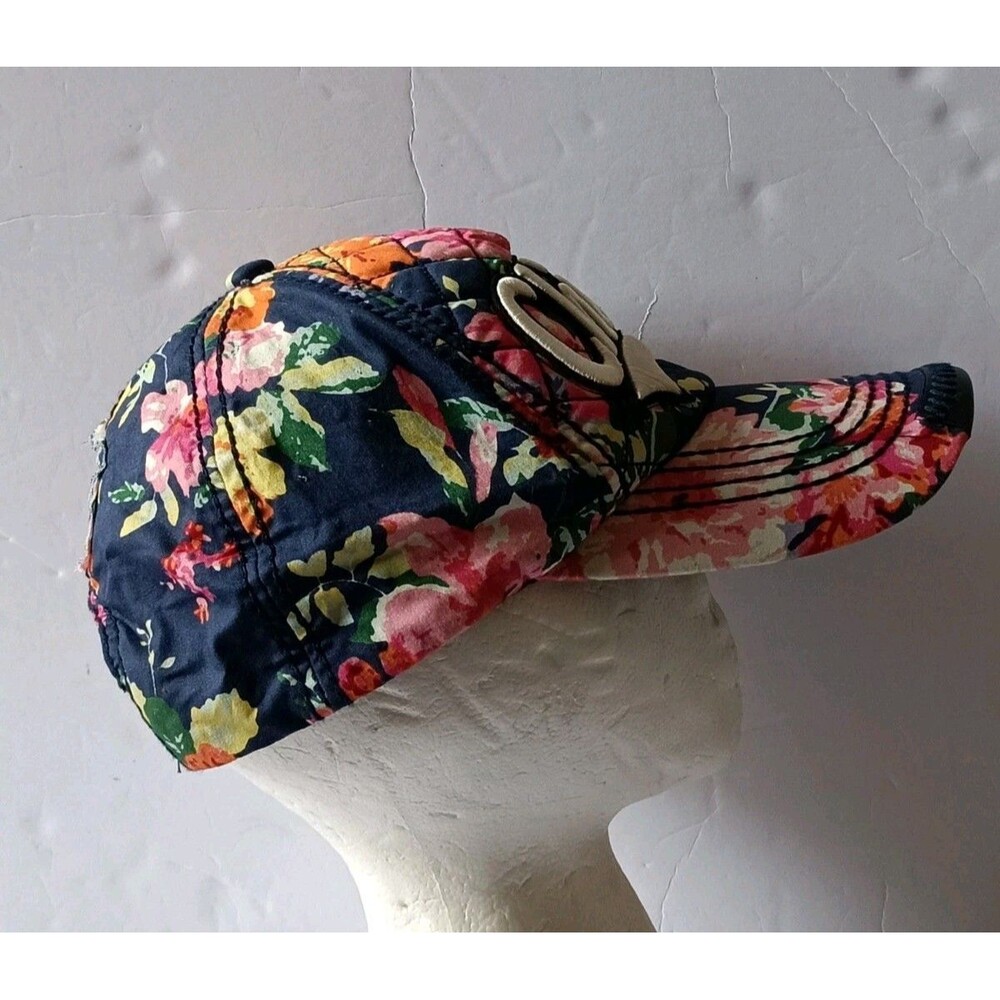 Robin Ruth Chicago Quilted Baseball Cap Floral Print Embroidered Snapback Hat - Picture 7 of 9